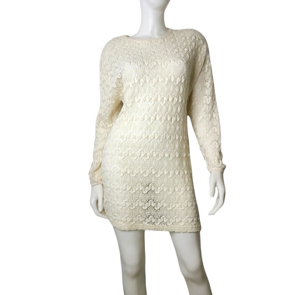American Weekend Cream Stretch See Through Top Women’s One Size fits up to large